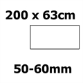 Corian bordplade, 2000 x 630 x 50-60mm. Prisgrp. 1
