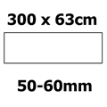 Corian bordplade, 3000 x 630 x 50-60mm. Prisgrp. 1